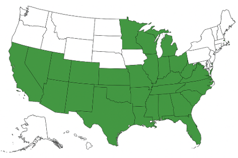 Growth region map