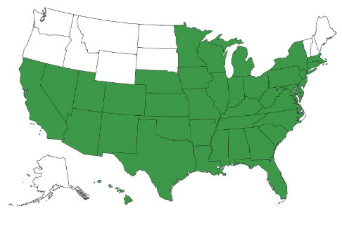 Growth region map