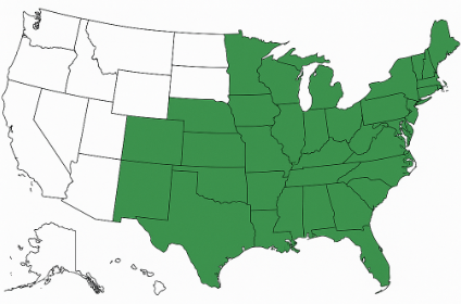 Growth region map