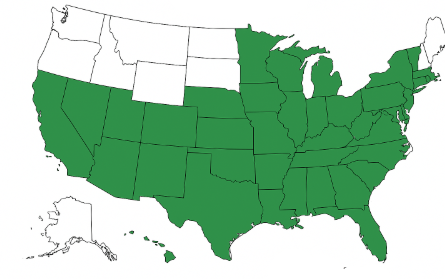 Growth region map